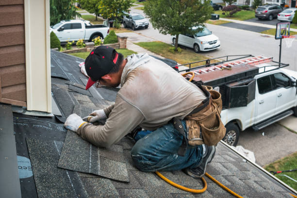 Professional Storm Damage Roof Repair technician working in Louisville, IL
